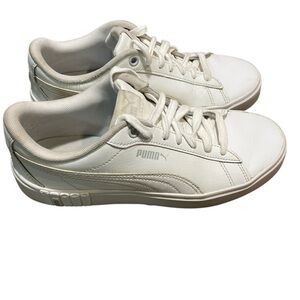 Puma Classic White Women's Leather Sneakers Size 8
